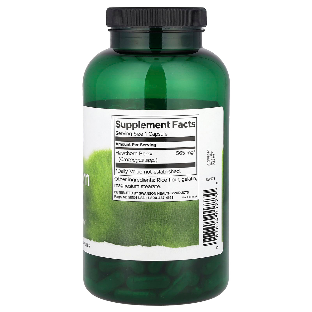 Swanson, Ягоды боярышника, 565 мг, 250 капсул