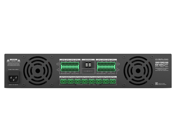 CVGAUDIO ZONER Power Gain 8120T 8-ми канальный трансляционный усилитель мощности, мощность 8x120W/100V