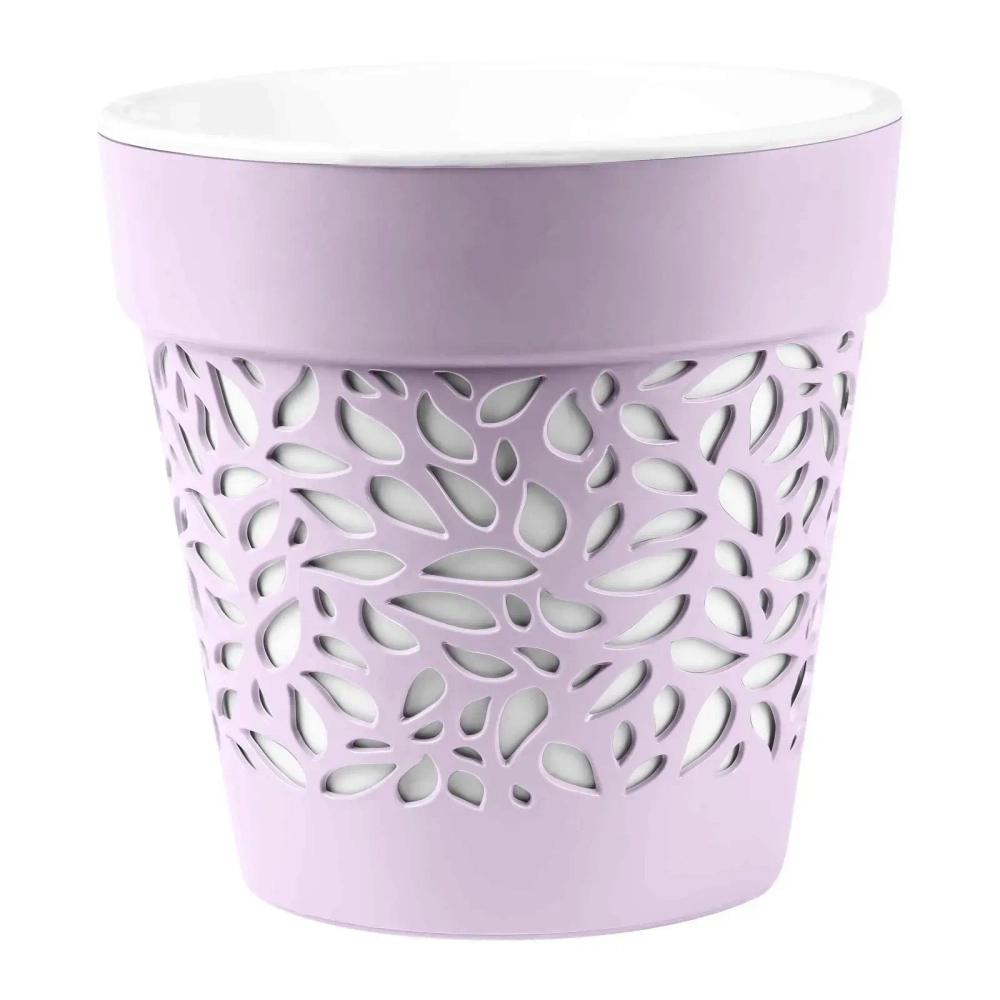Кашпо для цветов пластиковое 3,5л d-16,8см «Блоссом» Лавандовый сорбет