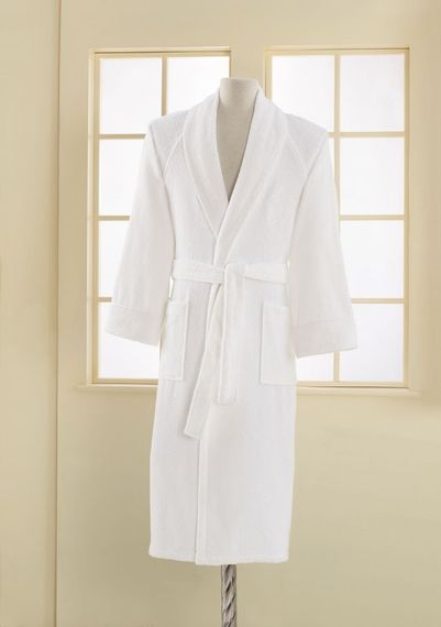 ДЕЛЮКС белый  махровый халат SOFT COTTON (Турция)