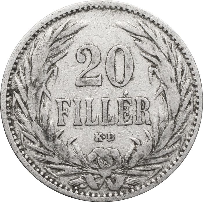 20 филлеров 1892-1914 Венгрия