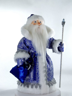 Дед Мороз под елку. Фарфоровая кукла Дедушка Мороз