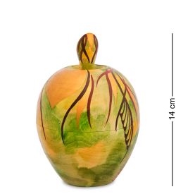 Народные промыслы МР-16/34-B Шкатулка-яблоко «Альфонс Муха - Драгоценные камни. Рубин»