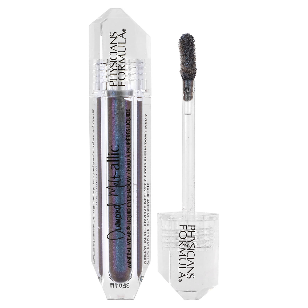 Physicians Formula, Mineral Wear, жидкие тени для век Diamond Melt-allic, 1712262 сияющий синий, 2,8 мл (0,09 жидк. унции)