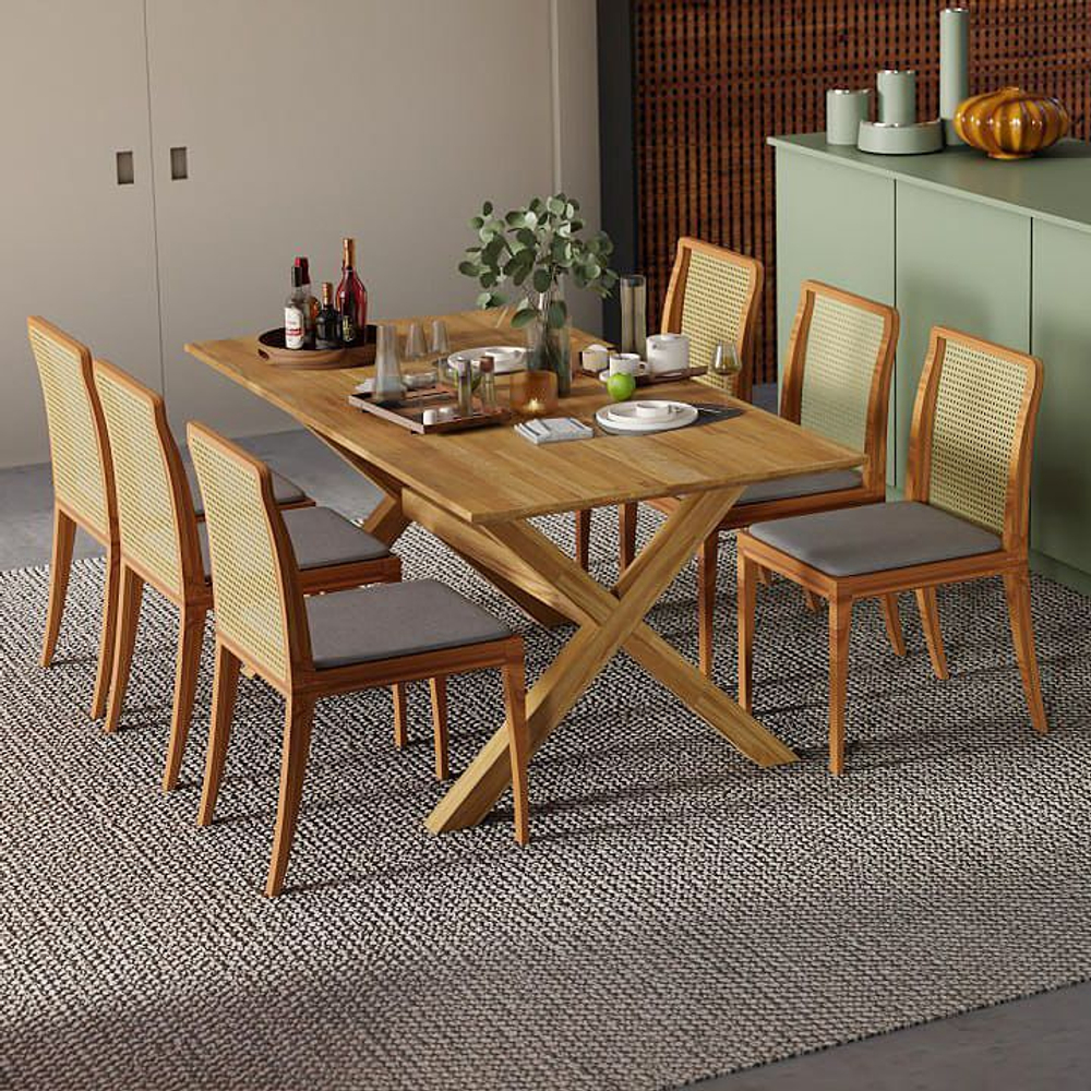 Стол обеденный Уиллис 180х90 см из дикого дуба