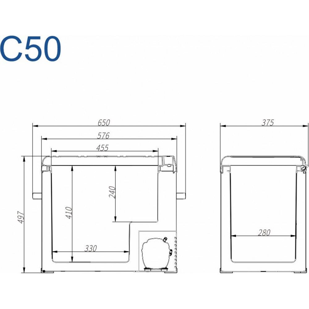 Компрессорный автохолодильник Alpicool C50 (12/24)