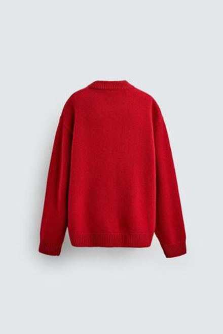 ZARA X DISNEY ШЕРСТЯНОЙ ДЖЕМПЕР MONTY, КРАСНЫЙ