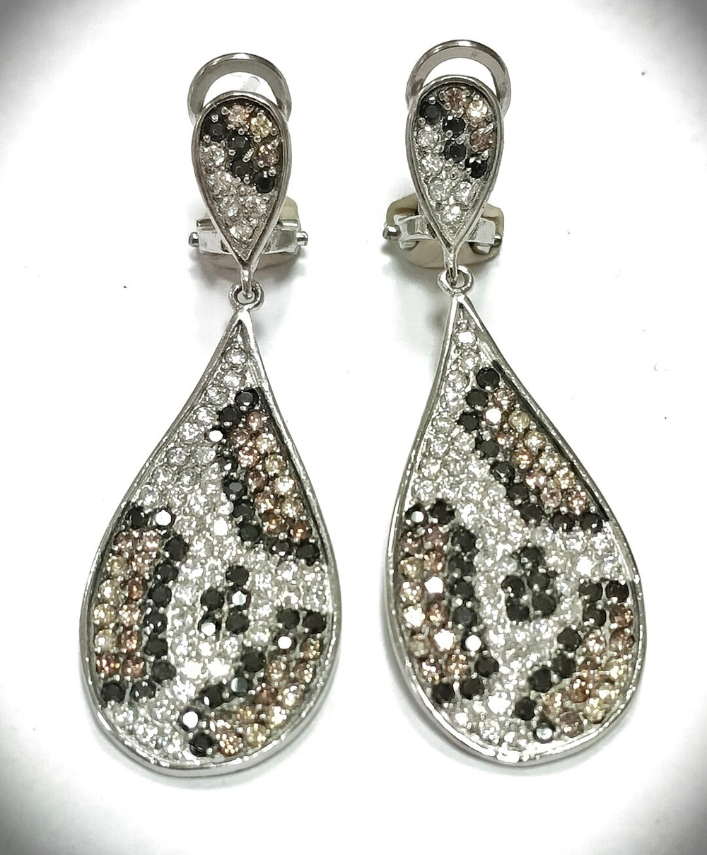 Серьги серебро Эстерелла