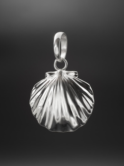 Подвес Ракушка морская из серебра