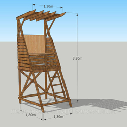 Вышка наблюдательная ВИХРЬ 180х130х380 см