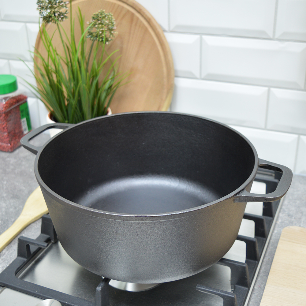 Кастрюля 5л чугунная с крышкой тм Гардарика