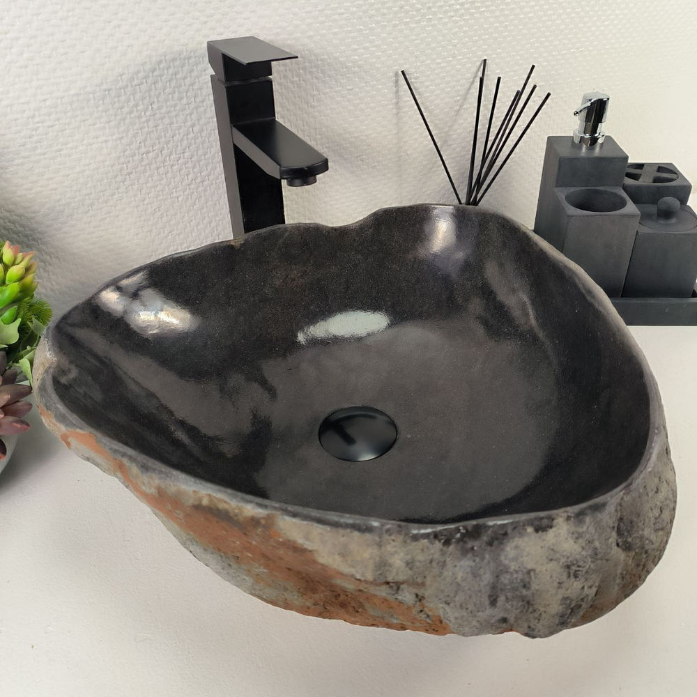 Раковина из речного камня RS-64897 47*43*14 0861