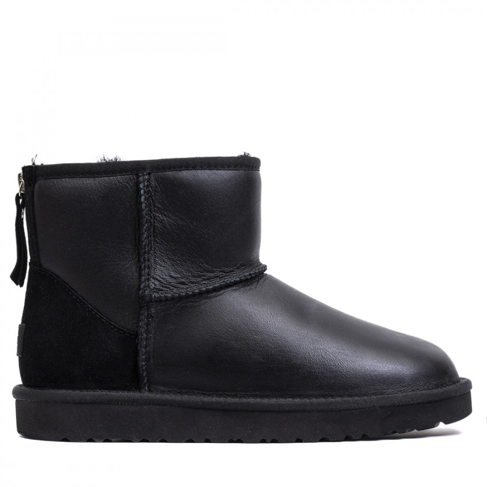Ugg Mens Classic Mini Zip Metallic Black