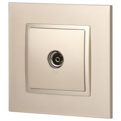 Розетка ЭРА Elegance 14-3101-04 TV одиночная IP20 шампань