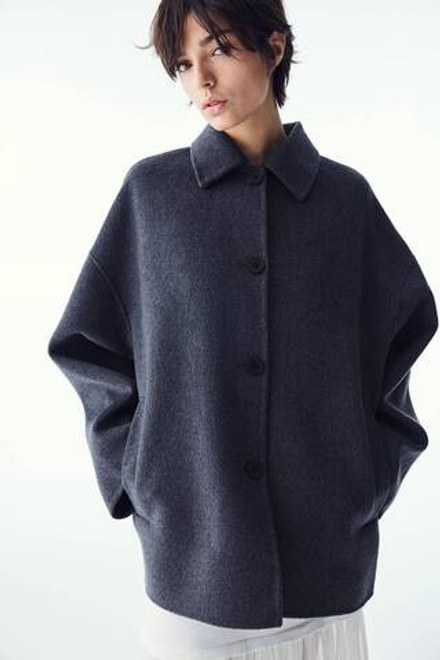 H&M Пальто ручной работы из смесовой шерсти, темно-серый