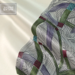 Шелковый квадратный купон с графикой