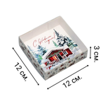 Коробочка для печенья и пряников, «С Новым годом!», домик, 12 х 12 х 3.5 см