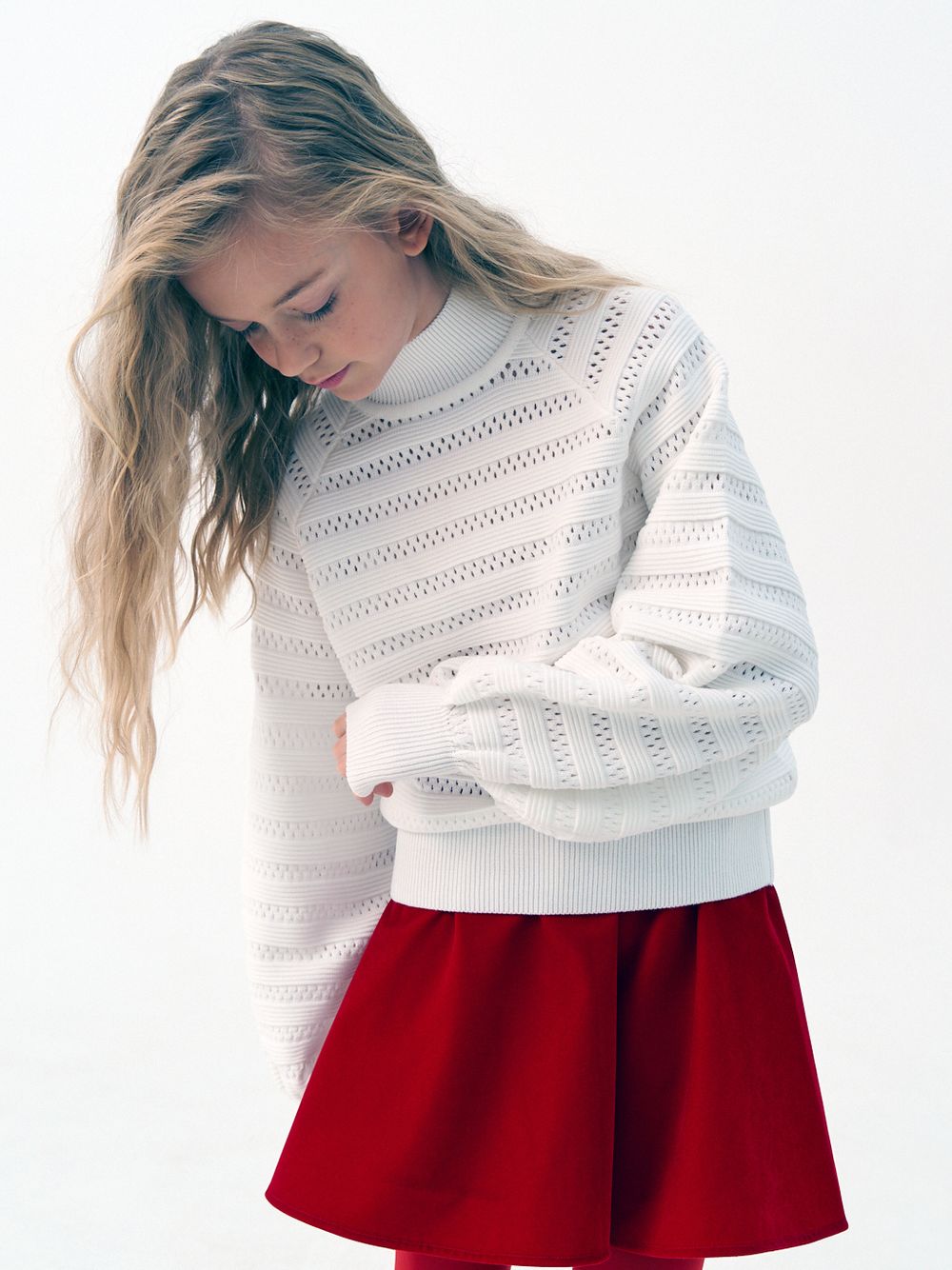 Джемпер для девочки AT1215 белый