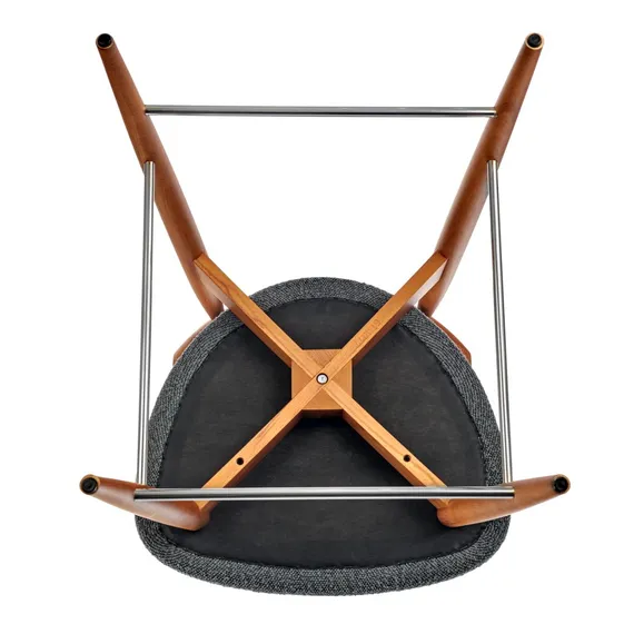 Полубарный стул Mod, орех, тёмно-серое букле