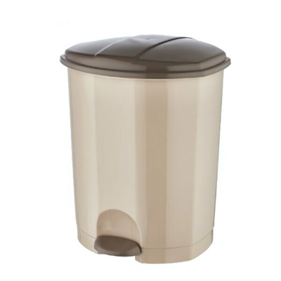 Мусорное ведро с педалью 5л с внутренним ведром цвет бежевый