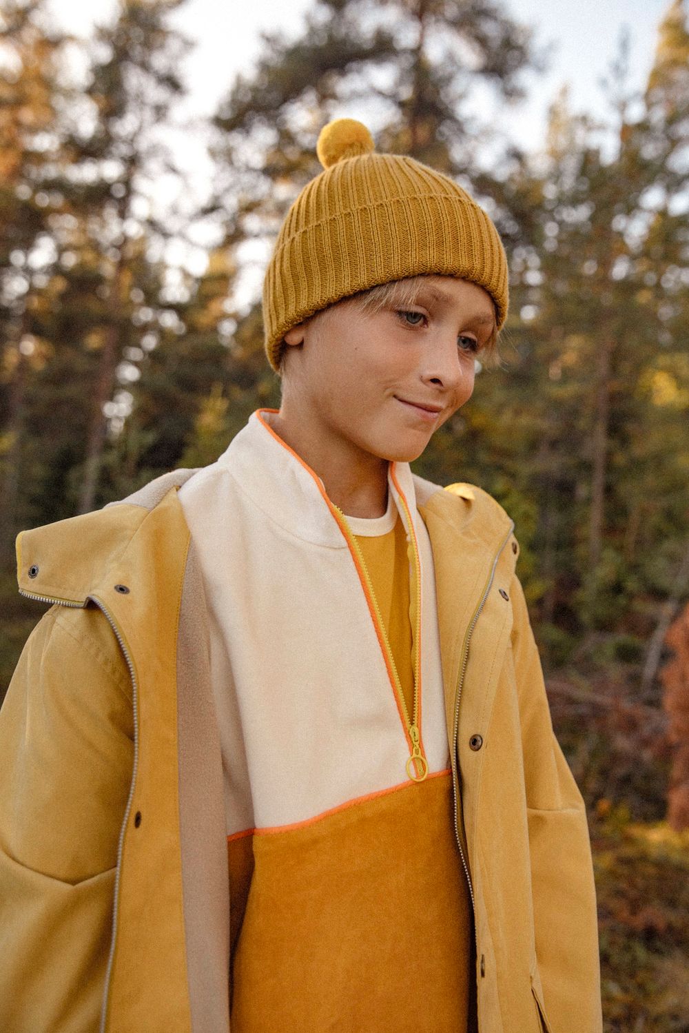 Анорак беж/ горчица