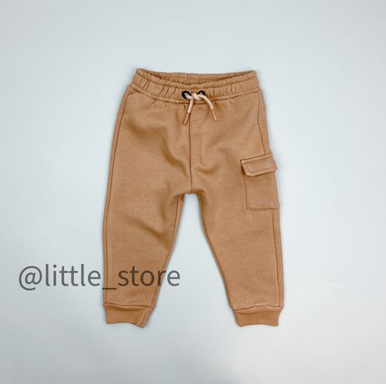 Джоггеры из футера с начесом, Латте