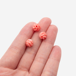 Подвеска резная "Бутон", 8мм, коралловая пудра