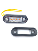 Фонарь габаритный светодиодный Fristom FT-073 Z LED желтый, с проводом 0.15 м и креплением на трубу