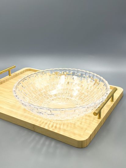 Фруктовница из стекла плетеная серия