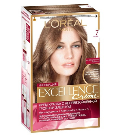 L'Oreal Paris Краска для волос Excellence-Crème,тон №7, Русый, 48 мл