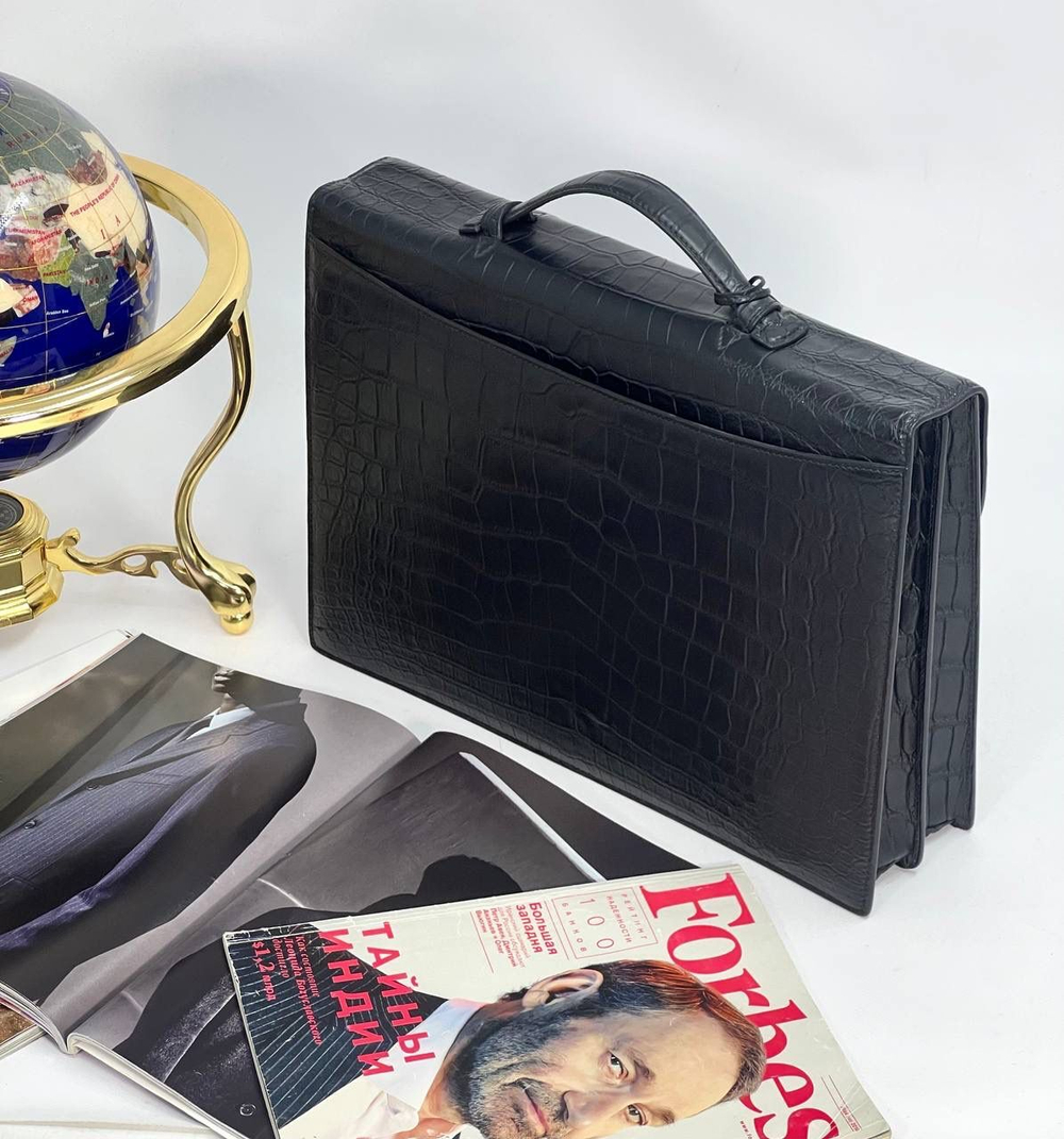 Портфель Hermes из кожи крокодила