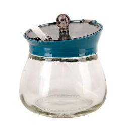 Емкость для сыпучих продуктов с ложкой (стекло, полипропилен) V= 260 мл (подарочная упаковка)