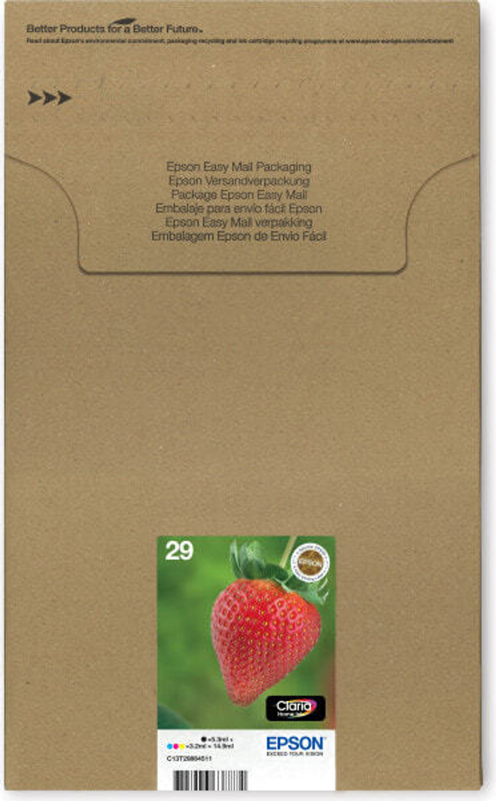 Epson Strawberry C13T29864511 струйный картридж Подлинный Черный, Голубой, Пурпурный, Желтый 1 шт