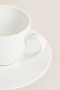 ZARA HOME КРУЖКА ИЗ ТОНКОГО ФАРФОРА, БЕЛЫЙ