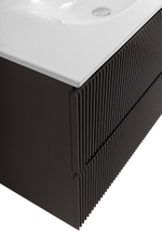 Тумба с раковиной подвесная BelBagno UNO-1000-2C-SO-GSO Темно-Серый матовый, раковина белая BB-8099-100