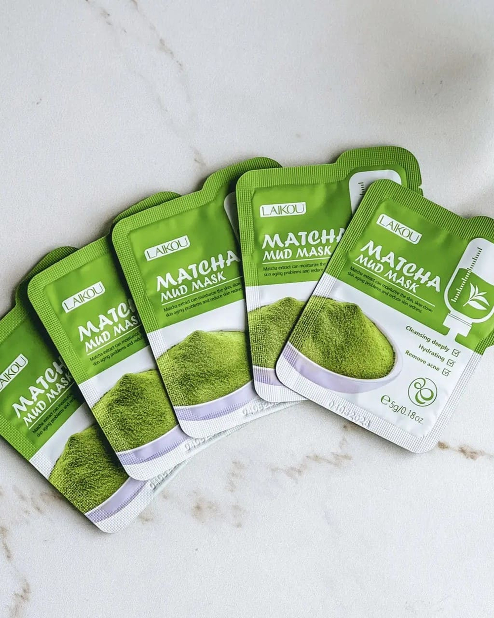 Глиняная маска для лица с чаем матча