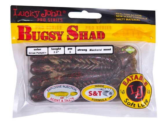 Виброхвосты съедобные LJ Pro Series BUGSY SHAD 3.9in(10 см), цв. PA03, 5 шт.