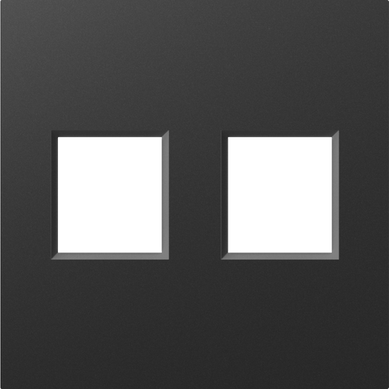 Накладка 2-я для розеток RJ45, TV, SAT,  матовый карбон,  серия A07