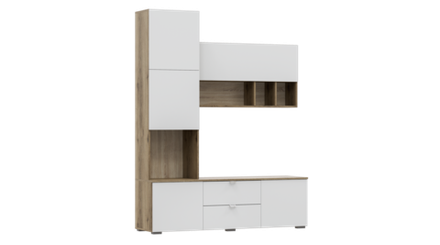 МИЛАН-1: секция ТВ Делано светлый/белый