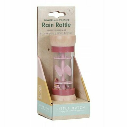 Погремушка Little Dutch Rain Rattle Flowers & Butte - Погремушка для малыша розовая LD7076