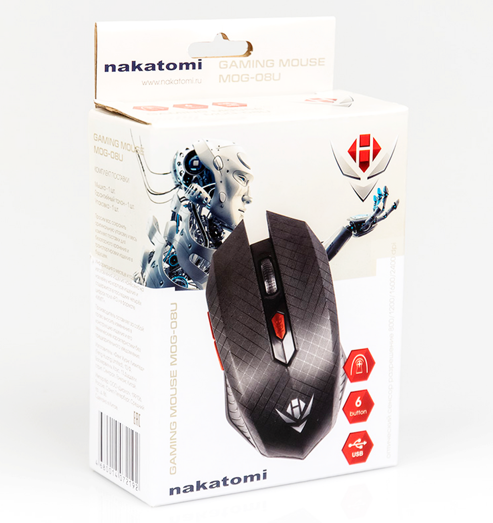 Мышь проводная игровая Nakatomi MOG-08U USB