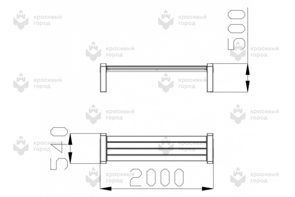 Скамья бетонная Стандарт