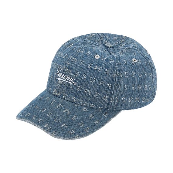 Supreme SS20 Week 8 Jacquard Logos Denim 6-Panel Logo