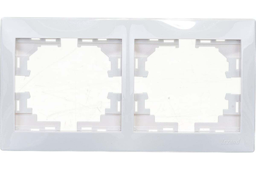 Lezard Мира Рамка 2 мест. б/вст горизонт. белый (PC) 701-0200-147