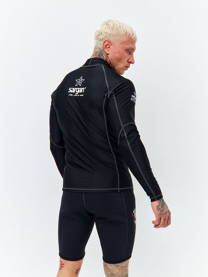 Футболка рашгард лонгслив Sargan Агидель UPF 50+ мужской черный