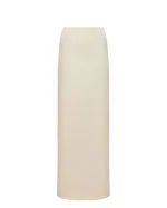 Юбка белая макси на низкой посадке