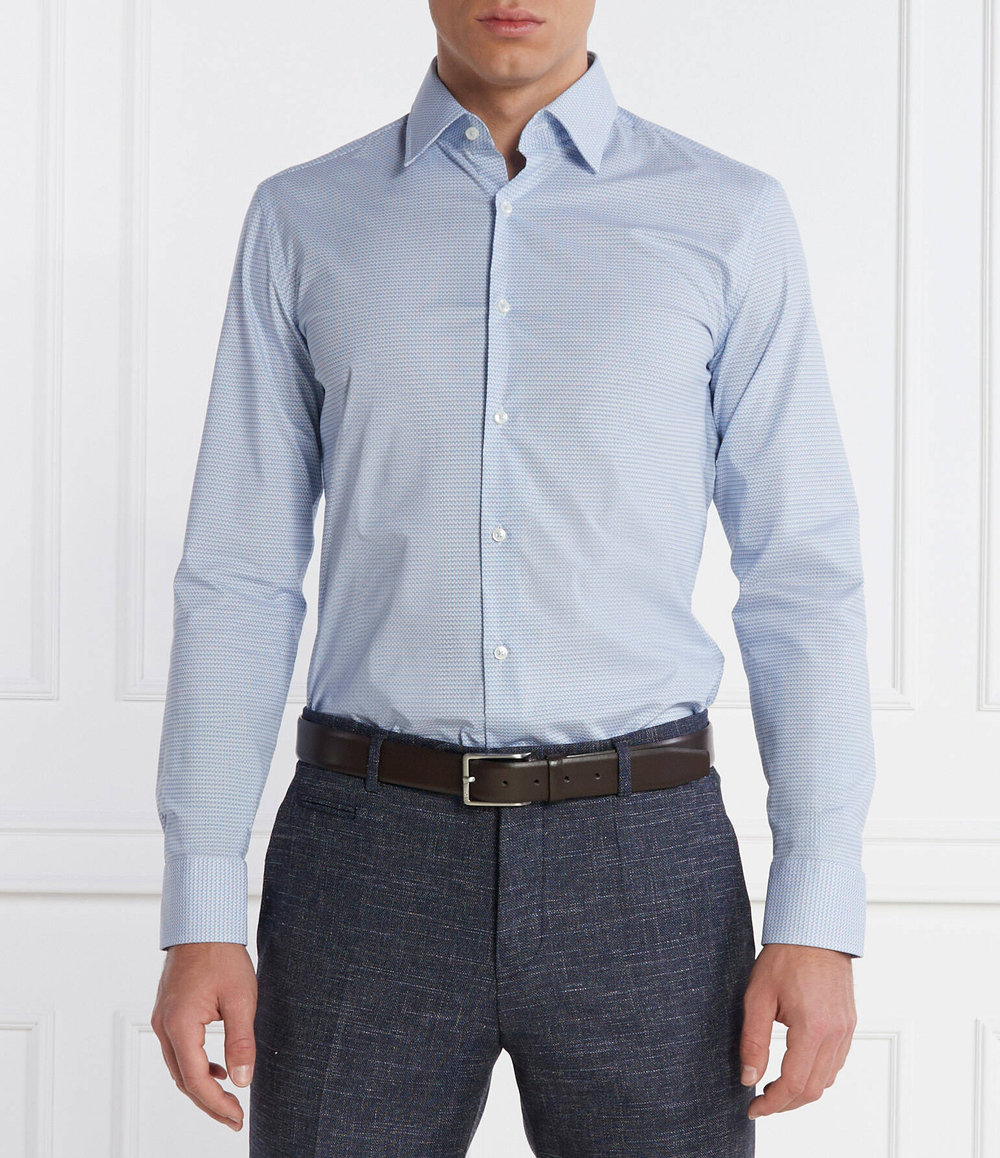 Рубашка H-HANK 214 BOSS BLACK - голубой(50508748)