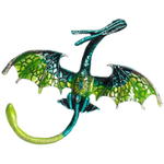 Брошь - оберег «Best Podarok - Зеленый дракон», 4.7*4.7см