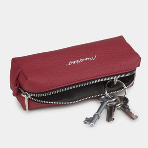 Ключница Cofre из кожи теленка вишневого цвета