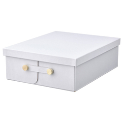 IKEA SPINNROCK  (ИКЕА СПИННРОСК)  -  Коробка с разделителями, белая, 32x25x10 см